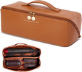 Travel Case Compatible with Dyson Airwrap Styler, Portable Supersonic Hair Dryer Travel Storage Bag, Waterproof Carrying Case Organizer for Shark Flexstyle and Attachments (Brown)