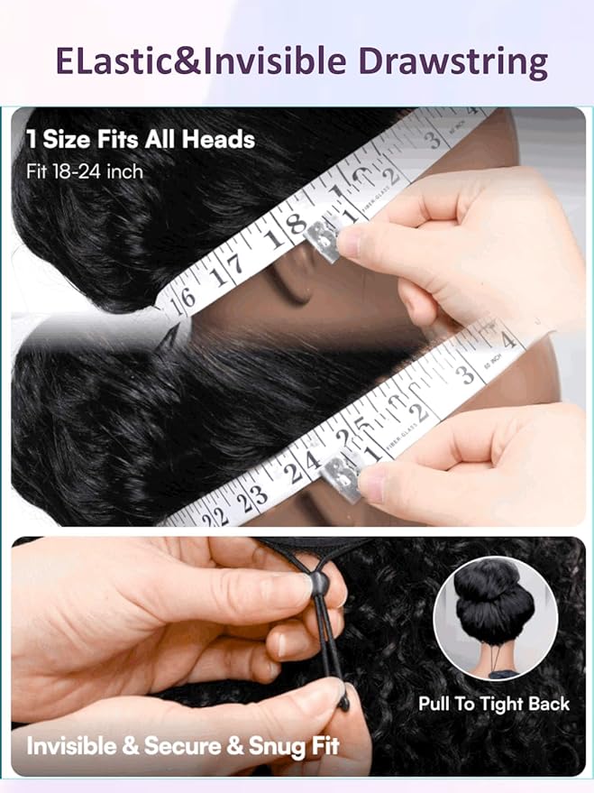 YIROO Yaki Straight Bob Human Hair Drawstring Wigs Pre Cut 7x5 HD Lace Front Wig Bye Bye Knots Glueless Yaki Short Bob Human Hair Wigs Pre Plucked Invisible Knots 150% Density Ready to Go 10Inch