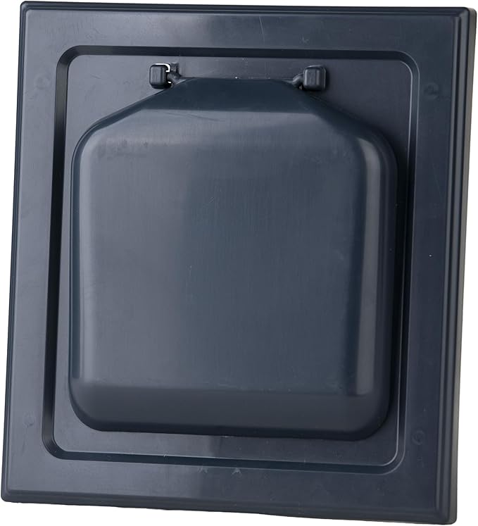 NO-PEST VENT, Exclusive Dual Door Dryer Vent Cover Outdoor 4 inch with Collar, Made in USA w Highest UV Resistant Plastic in any Outdoor Vent Cover (Deep Ocean Blue, 4" Plastic WIth Collar)