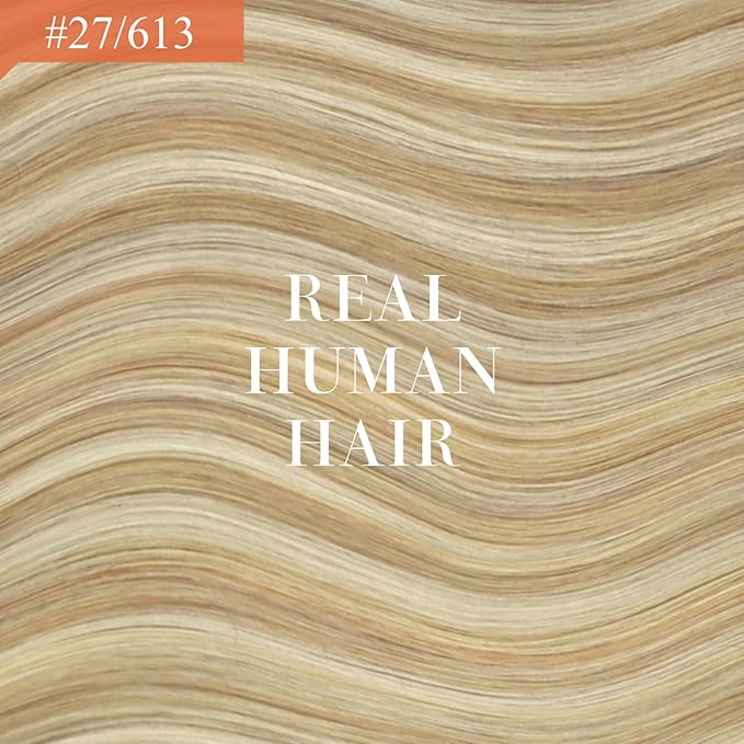 Ve Sunny Hair Extensions Ponytail Real Human Hair Wrap Around Clip in Ponytail Hair Extensions Straight Extensions Human Hair for Women Strawberry Honey Blonde Highlights Bleach Blonde 18inch 80G
