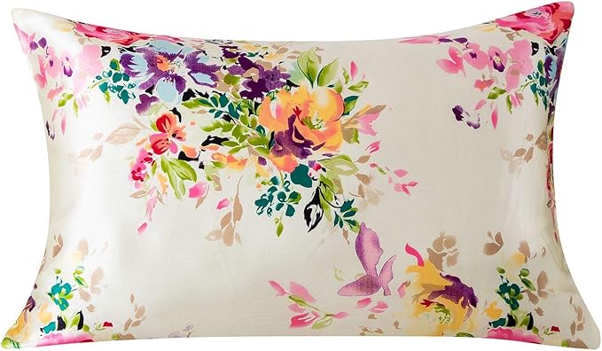 SLPBABY Silk Pillowcase for Hair and Skin with Hidden Zipper Print (Queen, Pattern5)