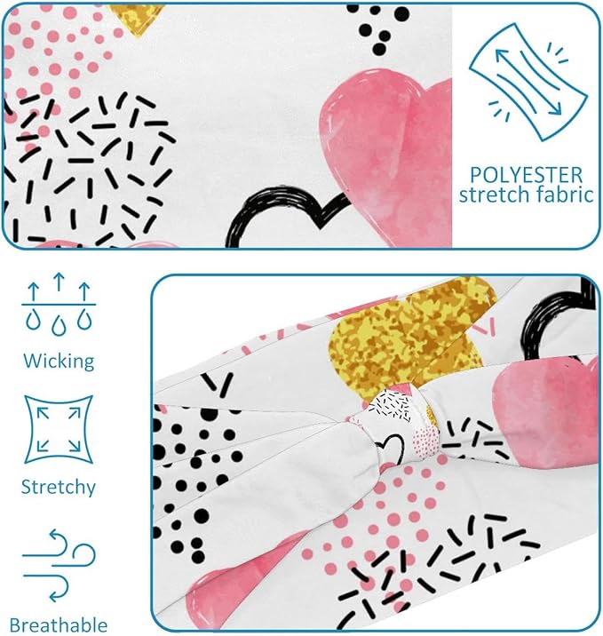6 Pcs Stretchy Headbands for Women, Absorbed Sport Headband Soft Twist Knotted Headbands for Daily Life Yoga Workout, Dogs Collection Multi Animal