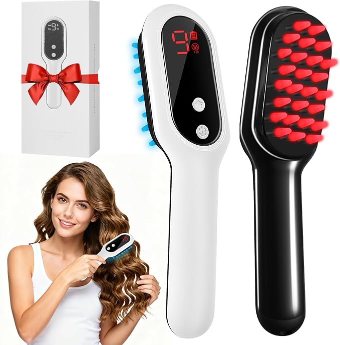 Hair Care Comb for Men and Women,Portable Red Light Therapy Comb,Ideal Holiday Gift