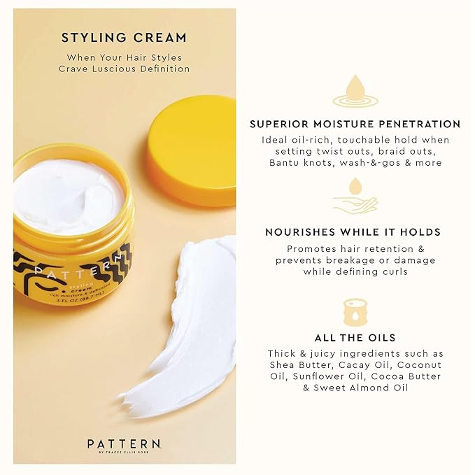 PATTERN Beauty by Tracee Ellis Ross Mini Styling Cream 3 fl oz - Definition and Hydration for Curly & Coily Hair