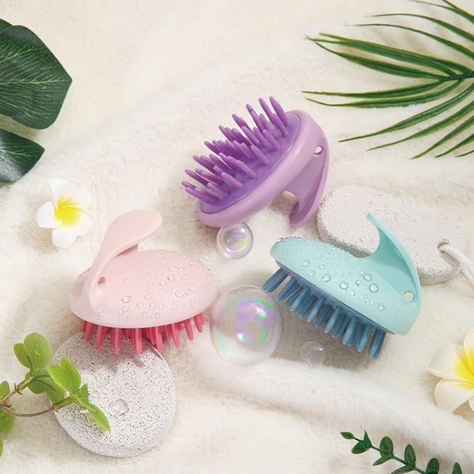 Hair Washing Brush, Scalp Cleaning Anti Itch Brush Pink