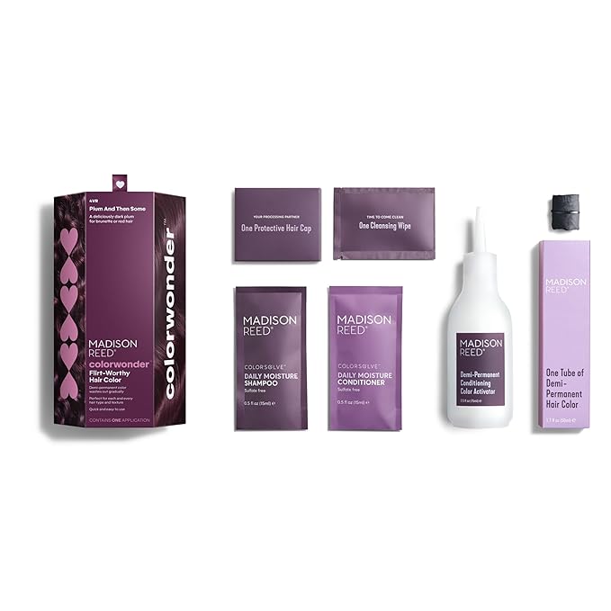 Madison Reed colorwonder Demi-Permanent Hair Color, Effortless At-Home Hair Dye, Ammonia-Free, Cruelty-Free, Plum And Then Some (4VR Darkest Plum), Pack of 1