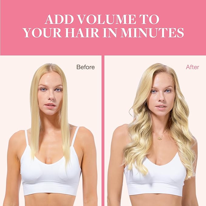 GOO GOO Clip in Hair Extensions Real Human Hair, Remy Human Hair Extensions Clip ins for Women, Natural Human Hair, 14inch 130g 9Pcs, 18D/22F Dirty Blonde Highlights
