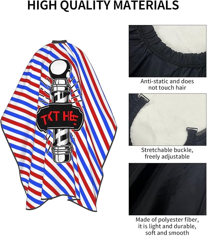 Custom Barber Cape for Men Personalized Professional Hair Cutting Cape with Text for Home Salon Barbershop