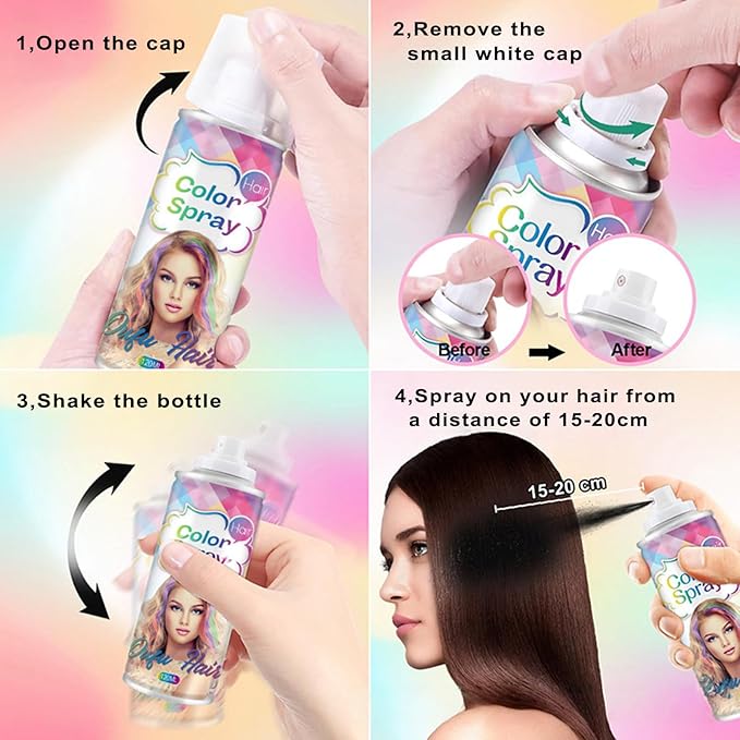 Pink Hair Spray, Temporary Hair Color Spray for Kids Women Men, Pink Hair Wax Dye, Temporary Hair Dye, Washable & Non-Sticky Hair Color Dye Pomades Natural Hair Dye for Party,Holloween,Cosplay(Pink)