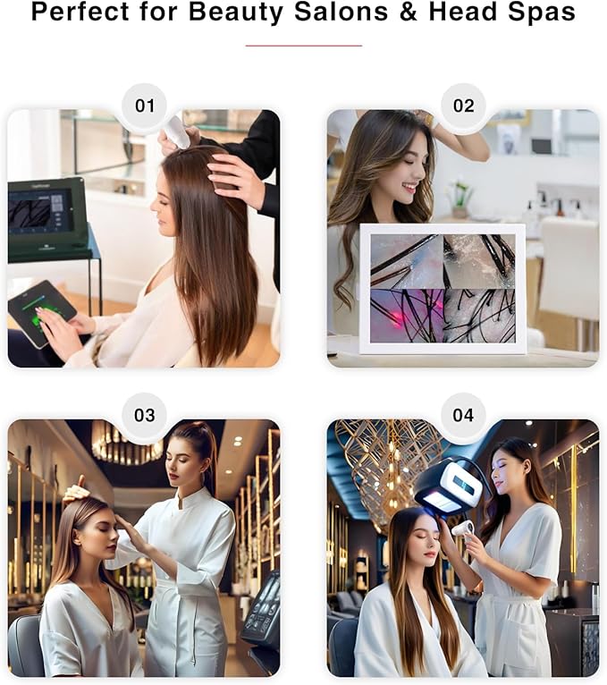 Professional 15-Inch Scalp Camera for Beauty Salons – High-Resolution Hair and Scalp Analysis Device with Image Storage, Easy Assembly, Durable Build, Ideal for Client Consultations & Head Spa