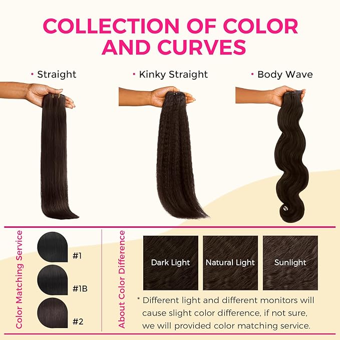 Lashey Seamless Clip in Hair Extensions Human Hair 130g 9pcs #2 Dark Brown 16 Inch Kinky Straight Clip in Hair Extensions Real Human Hair with Flat PU Invisi Edge Full Pack