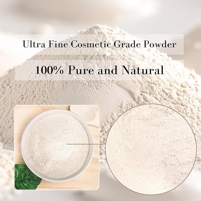 ClearLee Kaolin Clay Cosmetic Grade Powder - 100% Pure Natural Powder - Great For Skin Detox, Rejuvenation, and More - Heal Damaged Skin - DIY Clay Face Mask (5 LB)