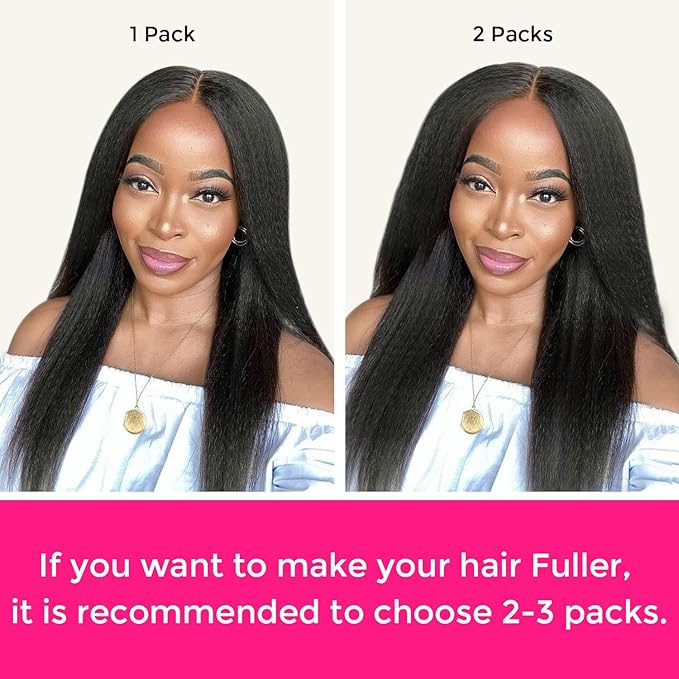 Lashey Hair Extensions Clip in Hair Extensions 100% Real Human Hair Kinky Straight Invisi Edge Seamless Clip in Extensions 110g Natural Black 16 Inch Human Hair for Black Women