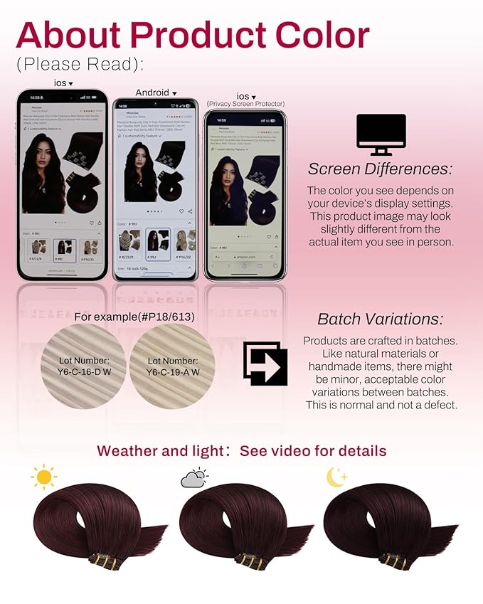 Moresoo Dark Red Clip in Hair Extensions Real Human Hair Red Burgundy Hair Extensions Clip ins Short And Straight Burgundy #99J Double Weft 80g/5pcs 14 inch
