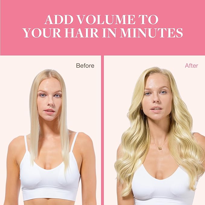 GOO GOO Clip in Hair Extensions Real Human Hair, Remy Human Hair Extensions Clip ins for Women, Natural Human Hair, 14inch 150g 9Pcs, 16/22 Light Blonde Highlighted Golden Blonde