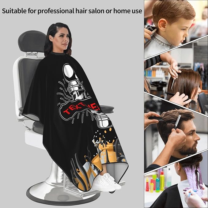 Custom Barber Cape for Men Personalized Professional Hair Cutting Cape with Text for Home Salon Barbershop