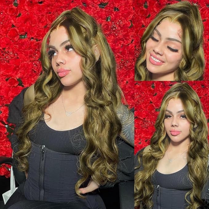 Highlight Human Hair Bundles P1B/27 Body Wave Bundle Same Length 3 Bundles 22 22 22 Inch Niegmeag Double Weft Virgin Remy Blonde Body Wave Bundle