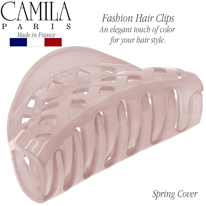 Camila Paris CP3202 French Hair Clip for Women Thick Hair for Long Curly Wavy Hair, Girls Hair Claw Clips Jaw, Durable Styling Big Claw Clip for Thick Hair, Strong Hold No Slip Grip, Made in France