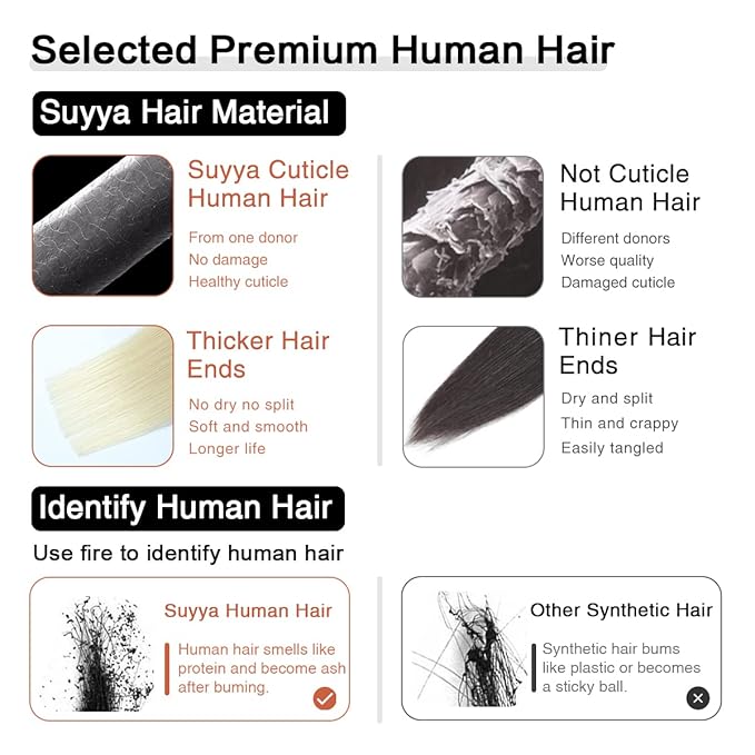 SUYYA Tape in Hair Extensions Human Hair Ombre Darkest Brown to Platinum Blonde 16 Inch 40g/pack 20pcs Straight Seamless Skin Weft Tape in Real Human Hair Extensions(16inch #T2/60)