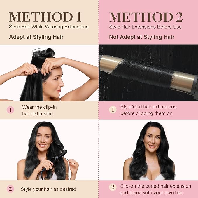 GOO GOO Clip in Hair Extensions Real Human Hair, Remy Human Hair Extensions Clip ins for Women, Natural Human Hair, 18inch 110g 7Pcs, 2 Dark Brown