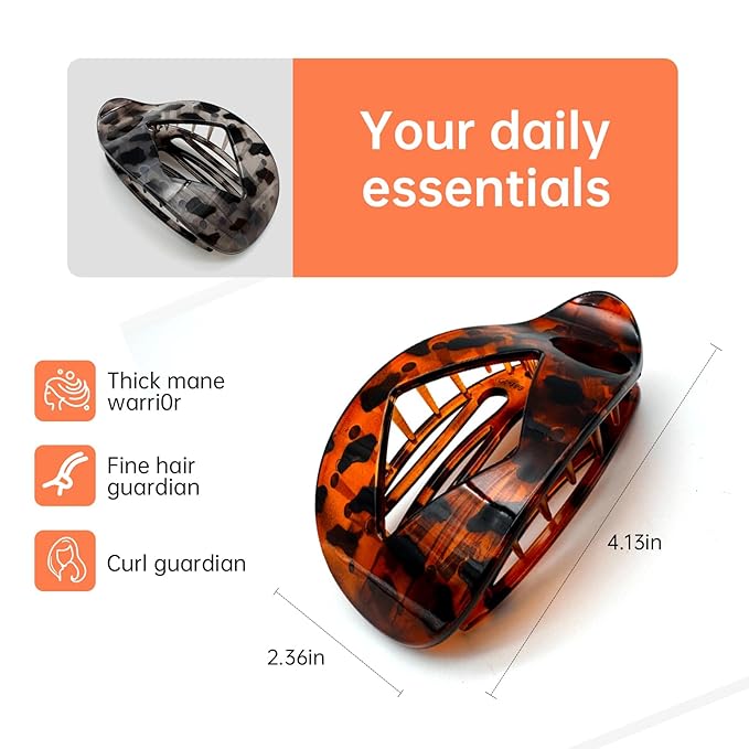 6 Pcs Flat Hair Clips for Women – Nonslip Duckbill Hair Clips, Strong Hold Styling Clips, Sectioning Duckbill Barrettes for Salon & Everyday Use (B)