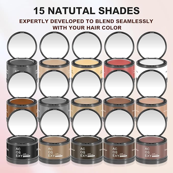 Root Touch Up Hair Powder, Med Blonde, Instantly Covers Hairline Shadow, Thinning Hair for Women Eyebrows, Gray Hair Coverage for Men's Beard Line, Bald Spots