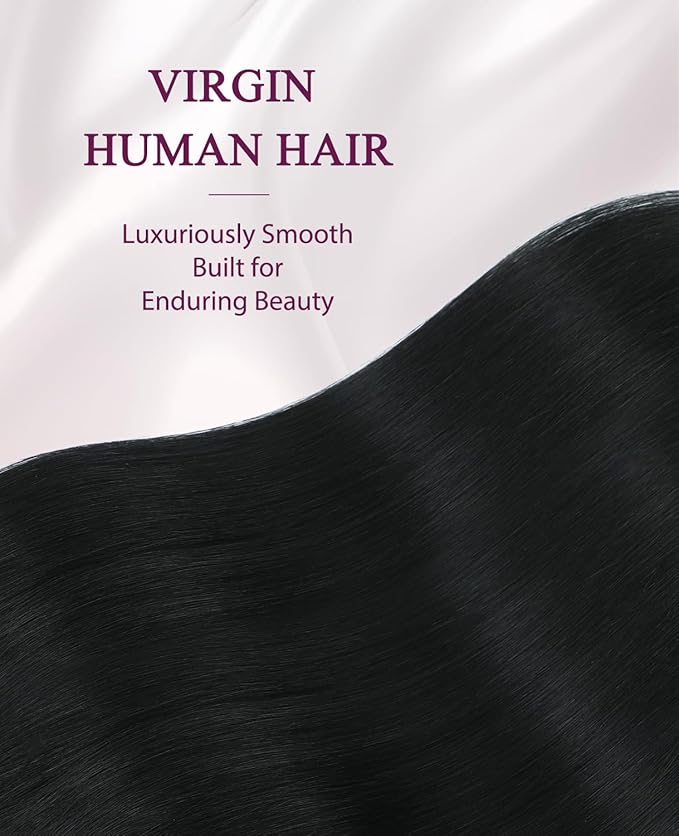 Pinkpearl Invisible Tape in Hair Extensions Human Hair, 20pcs 16inch 45g #1 Jet Black Injection Tape in Extensions Real Remy Straight Seamless Silky Human Hair Injected