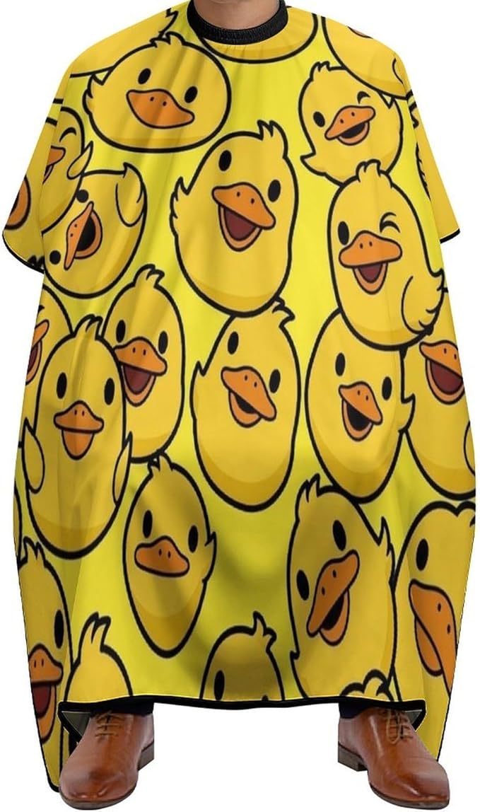 Full Coverage Haircut Barber Cape Cover, Hairdressing Haircut Apron Rubber Duck Art Haircut Cloth Wrap Protector for Hair Cutting