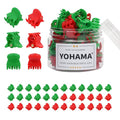 YOHAMA 36 PCS Red and Green Mini Hair Claw Clips Great for Design Kids and Adult Hairstyles Decoration Buns, Pining Bangs Strong Grip Multi-function Clamp Clips.