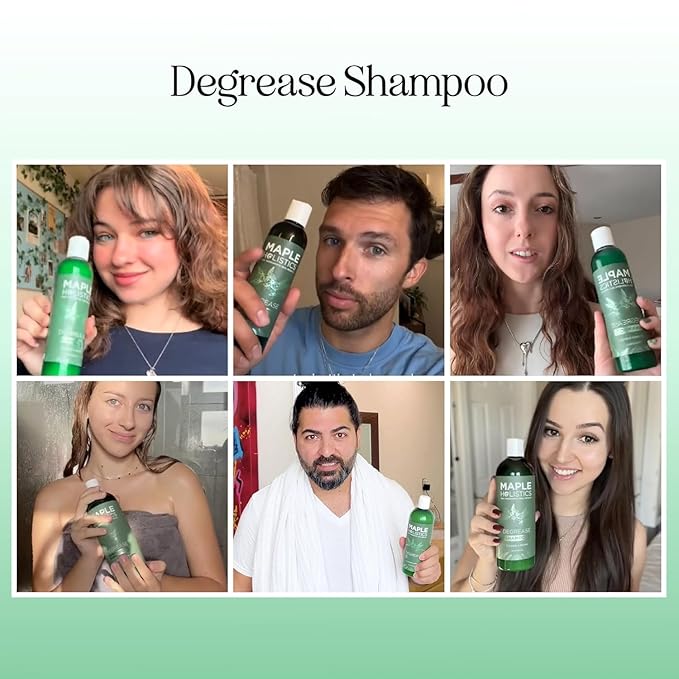 Clarifying Shampoo for Build Up and Oily Hair - Deep Cleansing Shampoo with Rosemary - Refreshing Lemon for Greasy Hair & Jojoba Oil for Scalp Cleanser - Anti Residue Shampoo for Healthy Scalp - 8 Oz