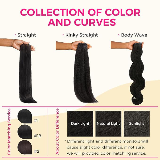 Lashey Seamless Clip in Hair Extensions Human Hair Kinky Straight 130g 9pcs 18 Inch Natural Black Invisible PU Weft Clip in Hair Extensions for Women
