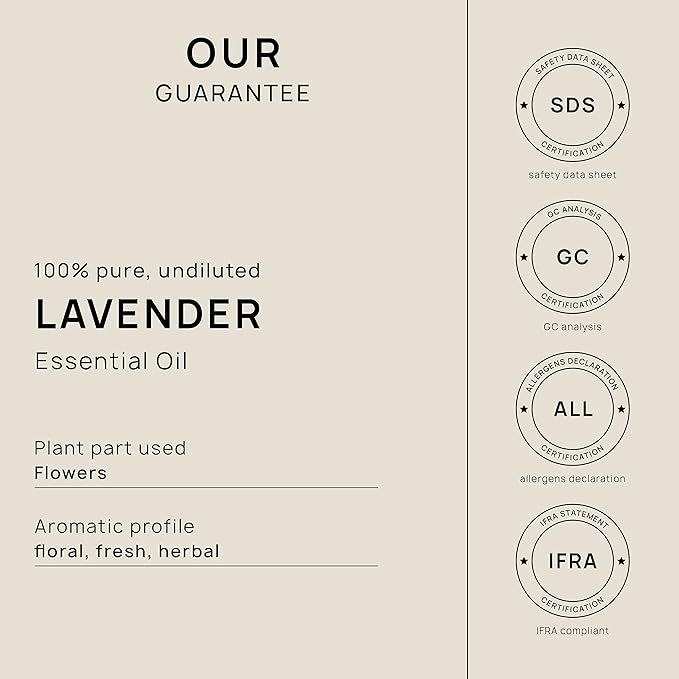 VINEVIDA Lavender Essential Oil 32 oz - Undiluted Lavender Oil 32 oz - Lavender Candle Oil Scent - DIY Candle Scents for Candlemaking - Bulk Essential Oil for Soap Making Safe for Skin 946.36 ml