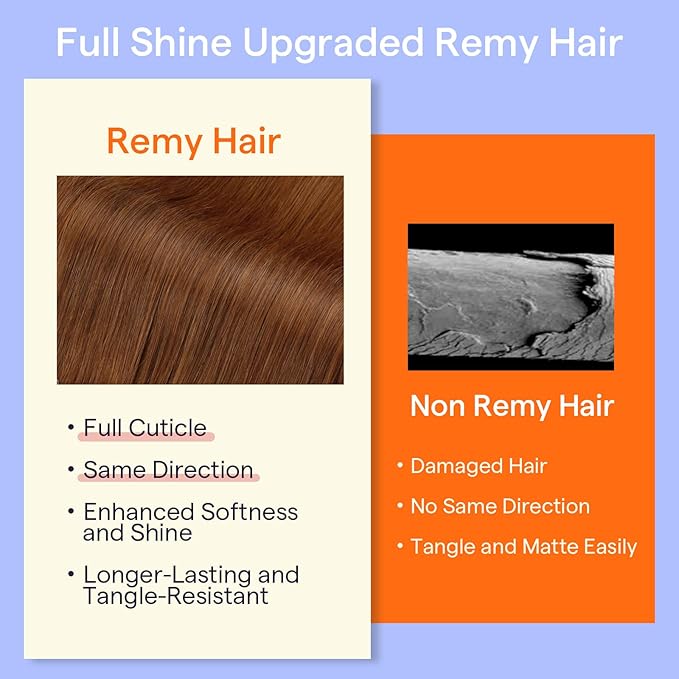 Full Shine Auburn Hair Extensions for Women Ginger Clip in Hair Extensions for Party 20 Inch 120 G 7 Pcs