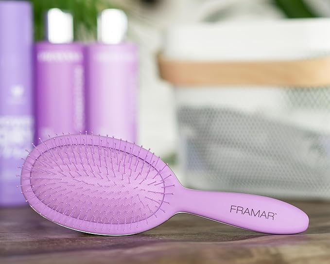 Framar Detangling Brush for Curly Hair – Hair Brushes for Women, Wet Hairbrush For Women, Hairbrushes, Purple Hair Brush Detangler, Reduces Breakage, Frizz and Static – Purple