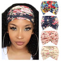 DRESHOW 4 Pack Turban Headbands for Women Wide Vintage Head Wraps Knotted Cute Hair Band Accessories