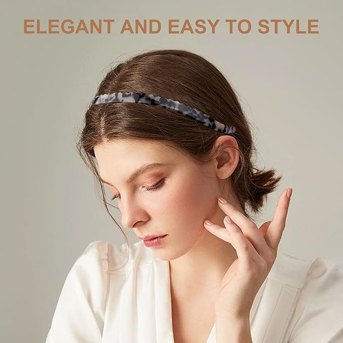Headband Designed for Eyewear,Flex No Pressure Comfortable Hair Band Fashion Acetate Headbands for Womens Sisters Girls Gifts-Amber