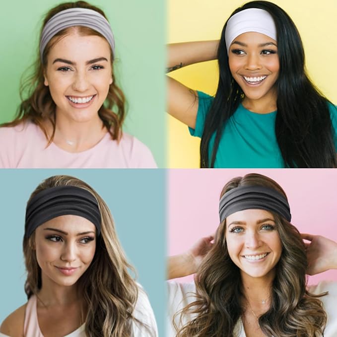 TERSE Headbands for Women Hair Bands for Women’s Hair Non Slip Women Thick Headband Stretchy Sweat Bands Headbands for Yoga Workout Every Day Basic Fashion Accessories
