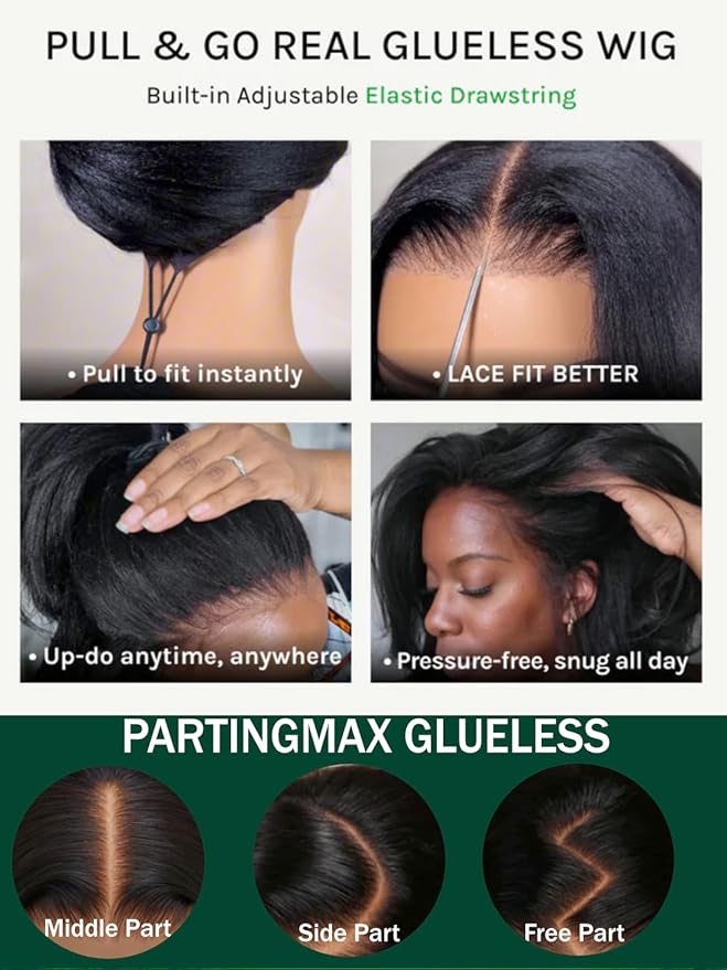 KLAIYI Water Wave HD Real Scalp Glueless Precut 13x4 Lace Front Human Hair Wig Drawstring Bye Bye Knots Pre Plucked Bleached Pre Everything 30S Ready to Wear and Go Deep Curly Wave Beginner Wig 26Inch