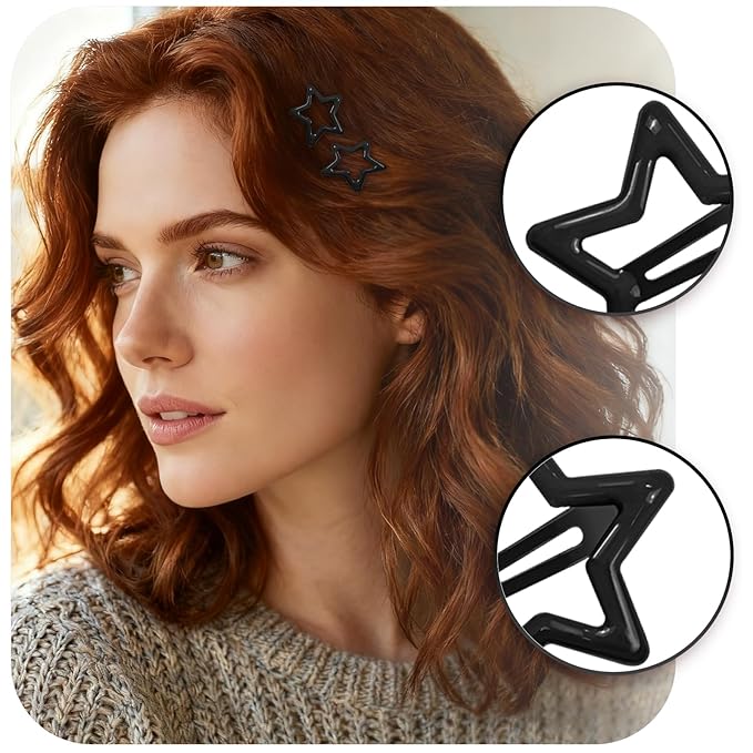 64 Pcs Metal Snap Hair Clips for Women,Small Snap Barrettes for Women Girls Thick Fine Hair (Black)