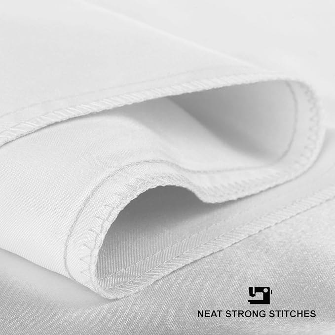 BLISSFORD Satin Pillowcase with Zipper for Hair and Skin Care, Feels Soft and Cool Like a Silk Pillowcase, White Satin Pillow Cases 2 Pack, Slik Pillow Cover, King Size - Set of 2