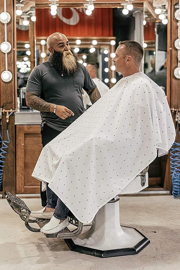 Barber Strong The Barber Cape Haircut Cover for Men, Hair Repelling and Static-Reducing Material, Water Resistant Fabric