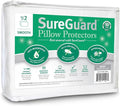 Set of 2 Body Size SureGuard Pillow Protectors - 100% Waterproof, Bed Bug Proof, Hypoallergenic - Premium Zippered Cotton Covers - Smooth
