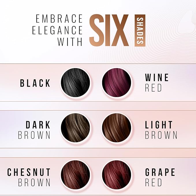 Herbishh Natural Hair Color Shampoo for Gray Hair - Argan Hair Mask, Travel Size, Long-Lasting Color, Ammonia-Free, 10 Pack + 1 Pack (Dark Brown)
