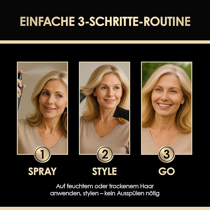ThickTails Hair Thickening Spray for Women & Men, Instant Volume & Fuller Looking Hair for Fine or Thinning Hair, Root Lift Volumizing Pre-Styler, Lightweight No Residue Formula, 3.4 fl oz