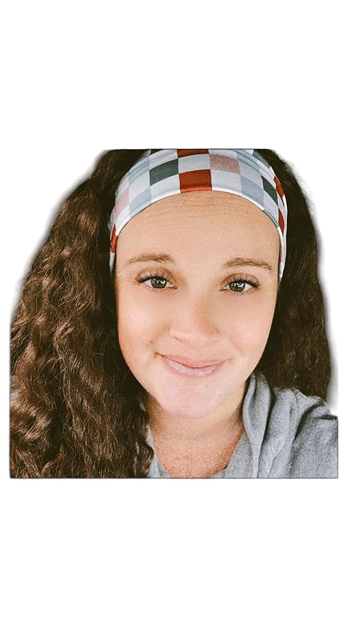 Soft Stretchy Headband, 3-in-1 Versatile Twist Style, One-Piece (Multi-Checkered, Adult)