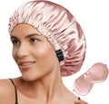 2Pcs Hair Bonnets For Sleeping Satin Bonnet Silk Bonnets For Women Silky Night Caps Womens Curly Hair Sleep Cap