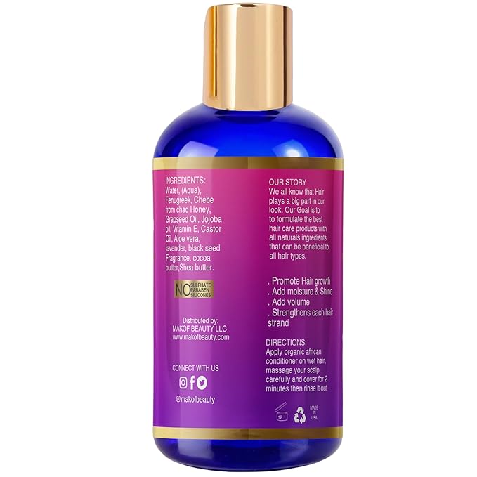 Fenugreek- Shea Butter Shampoo and Conditioner Hair Growth, moisturizing, length retention, stop Breakage. 16 oz