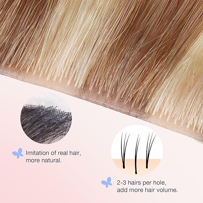 DOORES Invisi Edge Clip in Hair Extensions 14 inch 100g 7pcs, Virgin Real Human Hair PU Clip in Extension Invisible Seamless Natural Thickening Hairstyle, 60A Platinum Blonde