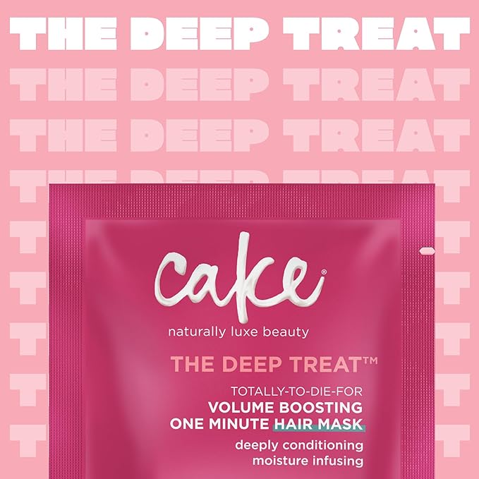 Cake Beauty Travel Hair Mask Set – Volumizing & Moisturizing Deep Treatment for Dry Hair – Hydrolyzed Rice Protein – TSA-Friendly, 5 x 1.76 oz Value Pack