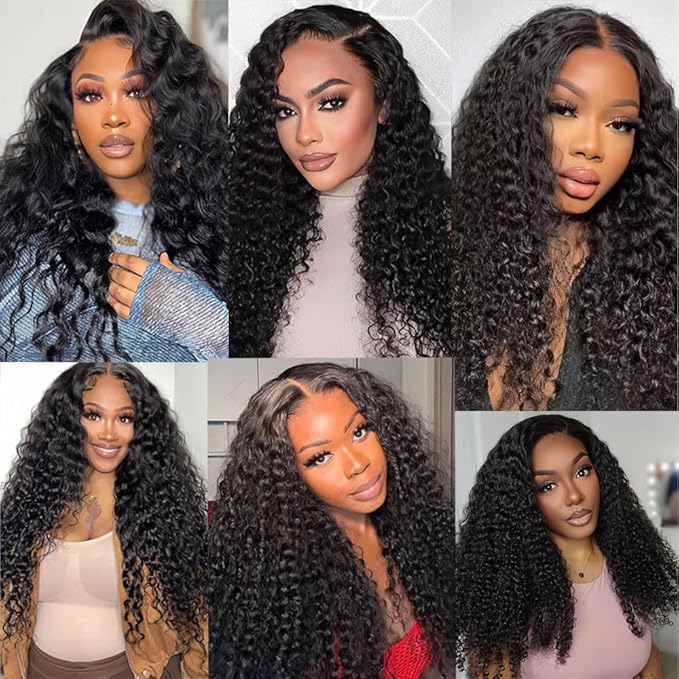 22 Inch Deep Wave Bundles Natural Color Human Hair Bundles Natural Black Deep Wave Human Hair Bundles Color 1B Deep Wave Bundles